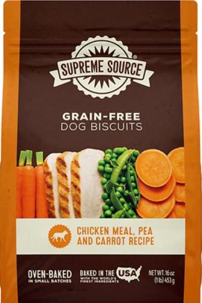 6. Supreme Source Grain-Free Chicken Meal, Pea & Carrot Biscuits